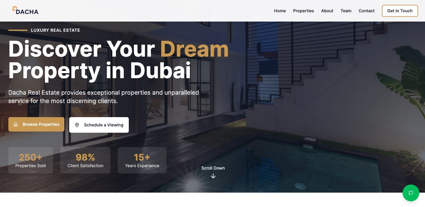 Real Estate Relaunch concept — after